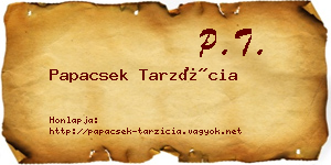 Papacsek Tarzícia névjegykártya
